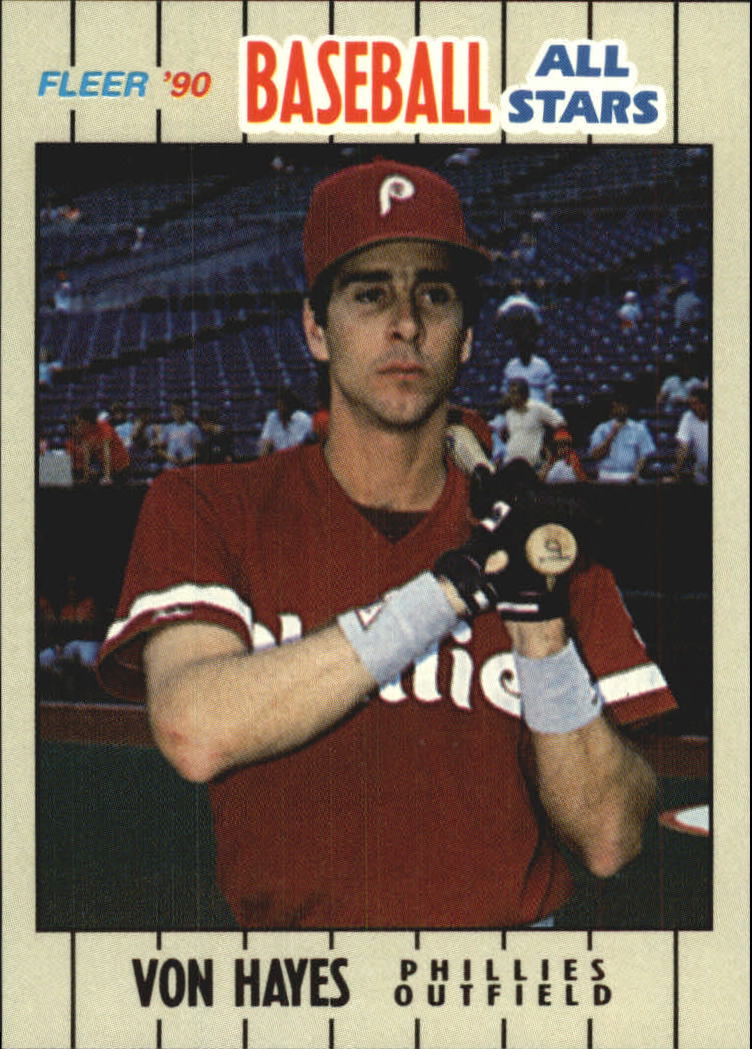 1990 Fleer Baseball All-Stars #17 Von Hayes