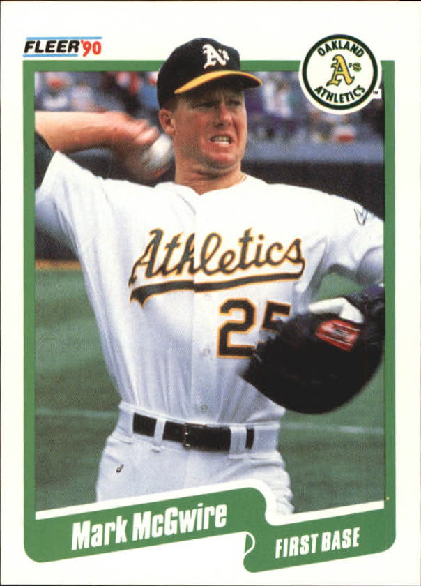 1990 Fleer Canadian #15 Mark McGwire UER/(1989 runs listed as/4& should be 74)