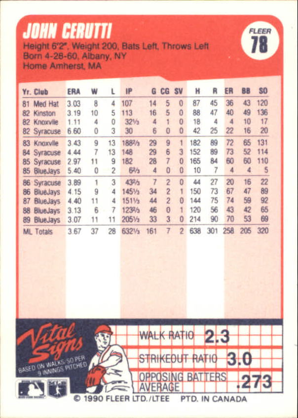 A4432- 1990 Fleer Canadian Baseball Card #s 1-250 -You Pick- 15+ FREE US SHIP - Picture 27 of 173