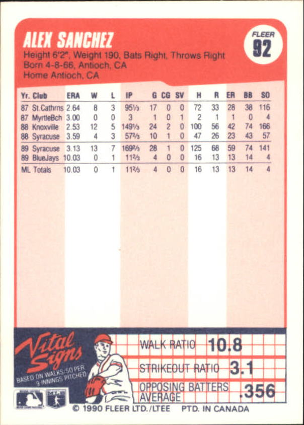 A4432- 1990 Fleer Canadian Baseball Card #s 1-250 -You Pick- 15+ FREE US SHIP - Picture 41 of 173