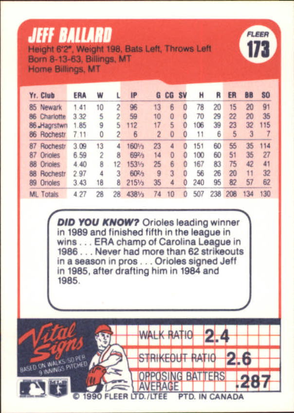 A4432- 1990 Fleer Canadian Baseball Card #s 1-250 -You Pick- 15+ FREE US SHIP - Picture 93 of 173