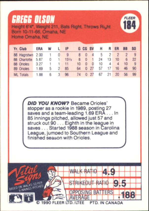 A4432- 1990 Fleer Canadian Baseball Card #s 1-250 -You Pick- 15+ FREE US SHIP - Picture 109 of 173