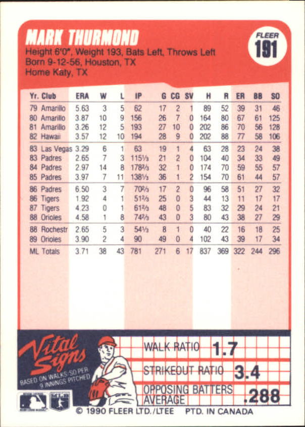 A4432- 1990 Fleer Canadian Baseball Card #s 1-250 -You Pick- 15+ FREE US SHIP - Picture 117 of 173