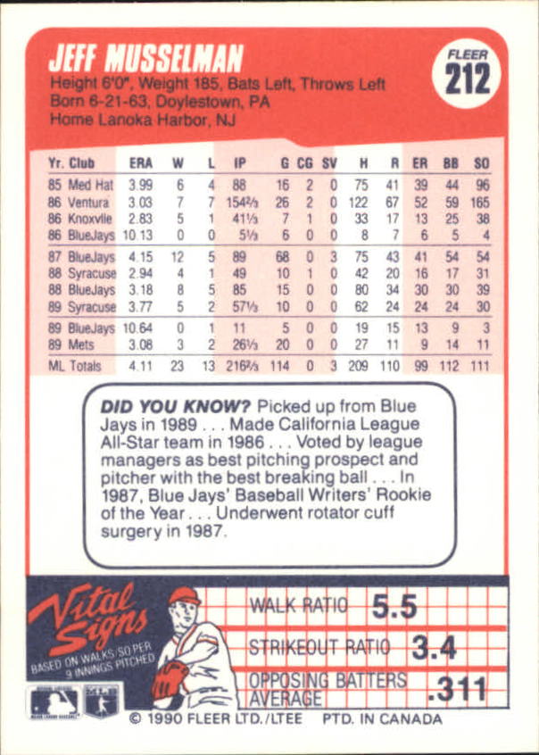 A4432- 1990 Fleer Canadian Baseball Card #s 1-250 -You Pick- 15+ FREE US SHIP - Picture 141 of 173