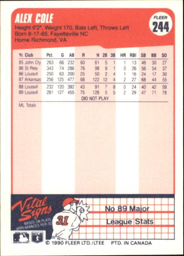 A4432- 1990 Fleer Canadian Baseball Card #s 1-250 -You Pick- 15+ FREE US SHIP - Picture 167 of 173