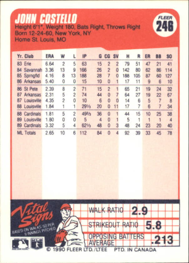 A4432- 1990 Fleer Canadian Baseball Card #s 1-250 -You Pick- 15+ FREE US SHIP - Picture 169 of 173