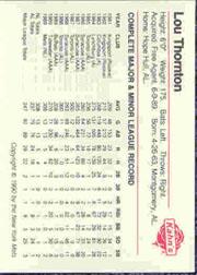 1990 Mets Kahn's #1 Lou Thornton back image