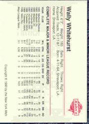 1990 Mets Kahn's #47 Wally Whitehurst back image