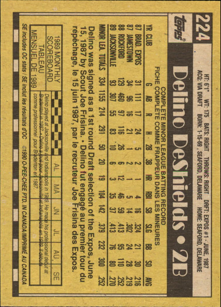 A6588- 1990 O-Pee-Chee BB Card #s 201-400 +Rookies -You Pick- 15+ FREE US SHIP - Picture 45 of 381