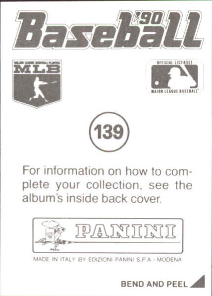 1990 Panini Stickers #138 Rickey Henderson back image