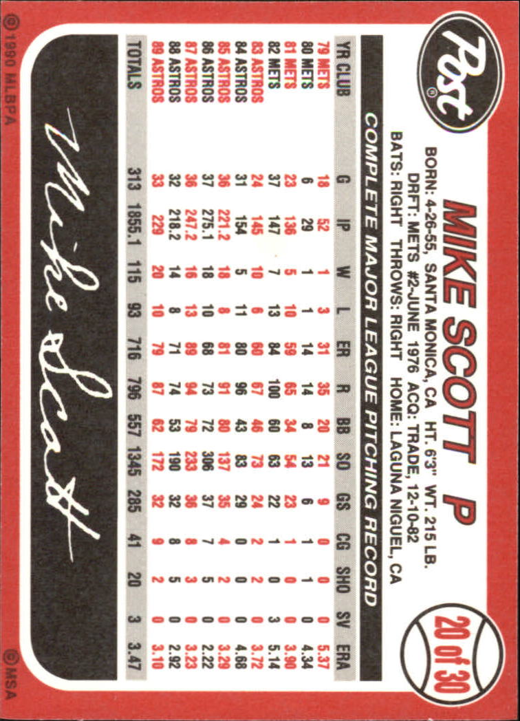 A8379- 1990 Post Baseball Card #' S 1-30 -du Pick- 15 + Gratis US Schiff - Bild 35 von 49