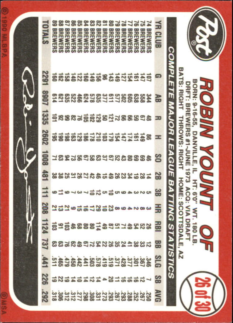 A8379- 1990 Post Baseball Card #' S 1-30 -du Pick- 15 + Gratis US Schiff - Bild 43 von 49