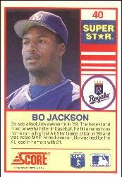 1990 Score 100 Superstars #40 Bo Jackson back image