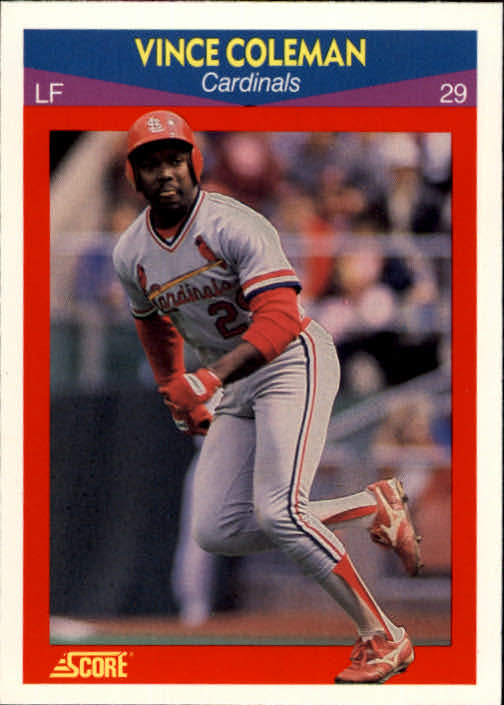 Vince Coleman autographed baseball card (St Louis Cardinals 67) 1986  Donruss #181