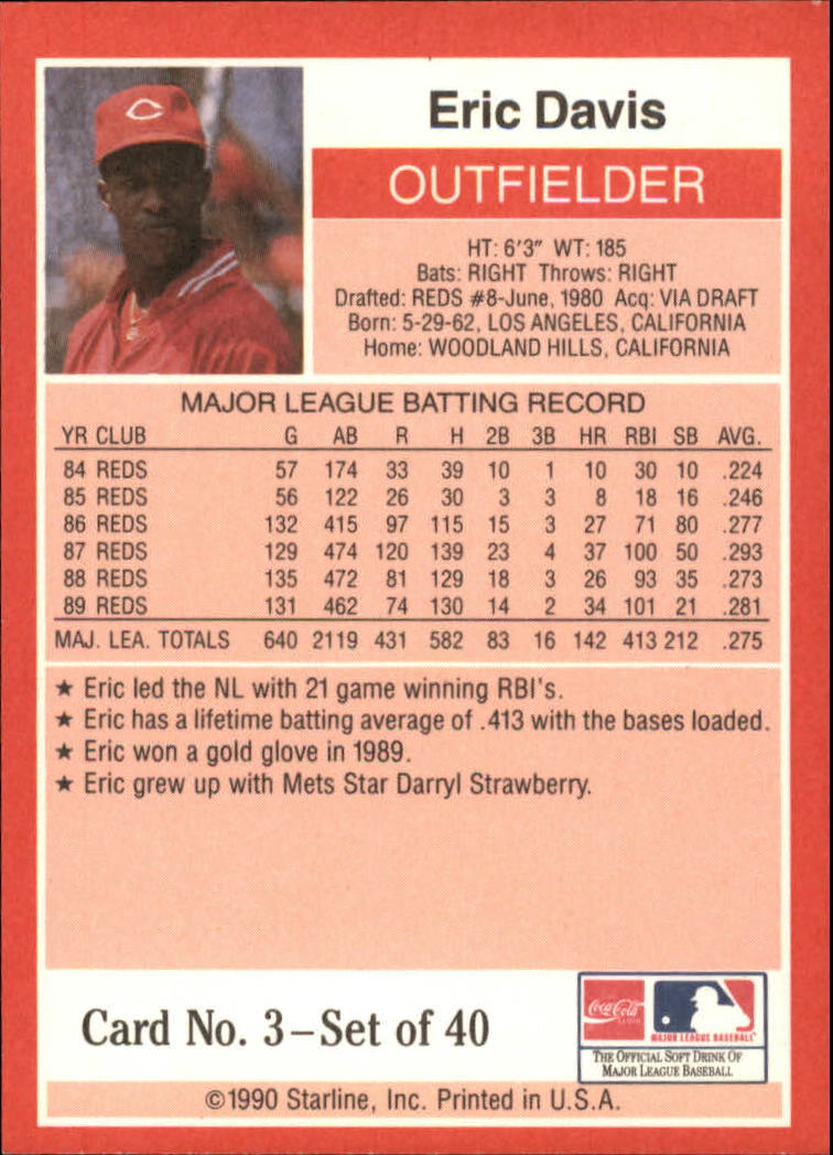B2979- 1990 Starline Long John Baseball Cards 1-40 -You Pick- 15+ FREE US SHIP - Picture 7 of 81