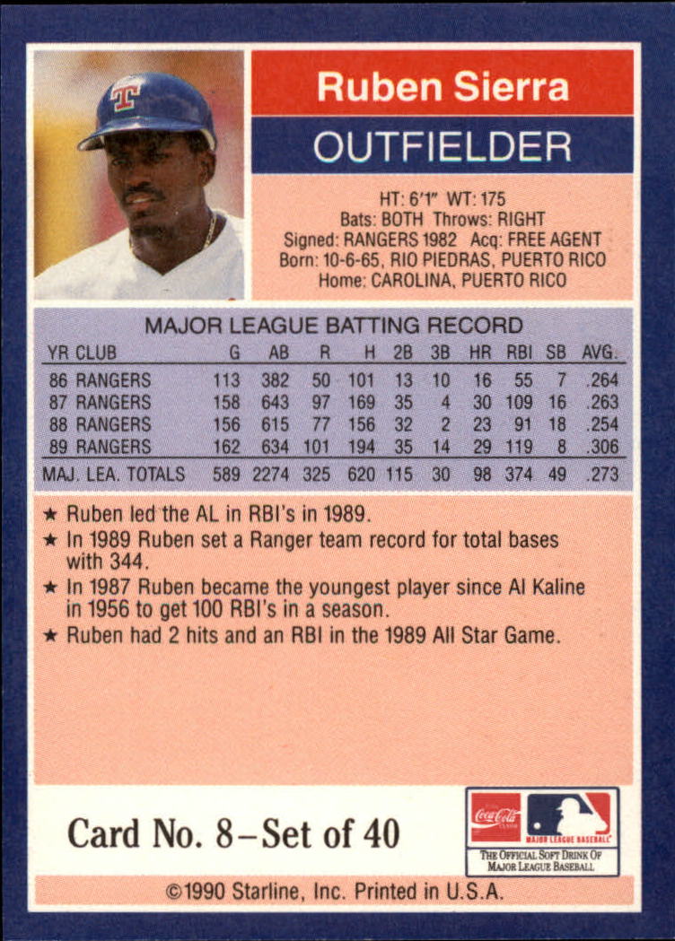 B2979- 1990 Starline Long John Baseball Cards 1-40 -You Pick- 15+ FREE US SHIP - Picture 17 of 81