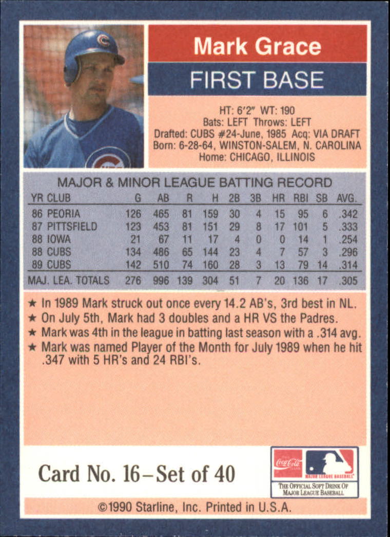 B2979- 1990 Starline Long John Baseball Cards 1-40 -You Pick- 15+ FREE US SHIP - Picture 33 of 81