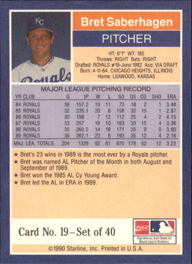 B2979- 1990 Starline Long John Baseball Cards 1-40 -You Pick- 15+ FREE US SHIP - Picture 39 of 81