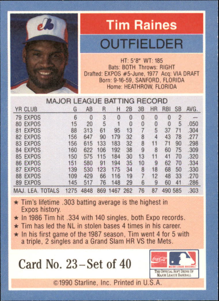 B2979- 1990 Starline Long John Baseball Cards 1-40 -You Pick- 15+ FREE US SHIP - Picture 47 of 81