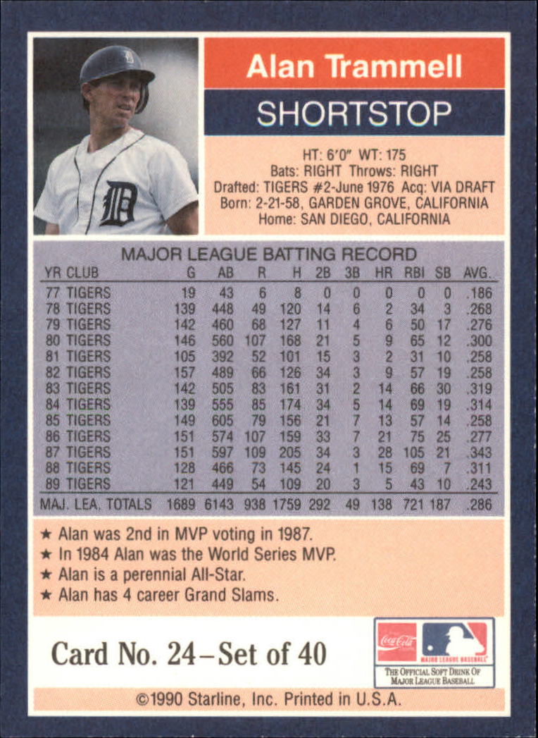 B2979- 1990 Starline Long John Baseball Cards 1-40 -You Pick- 15+ FREE US SHIP - Picture 49 of 81