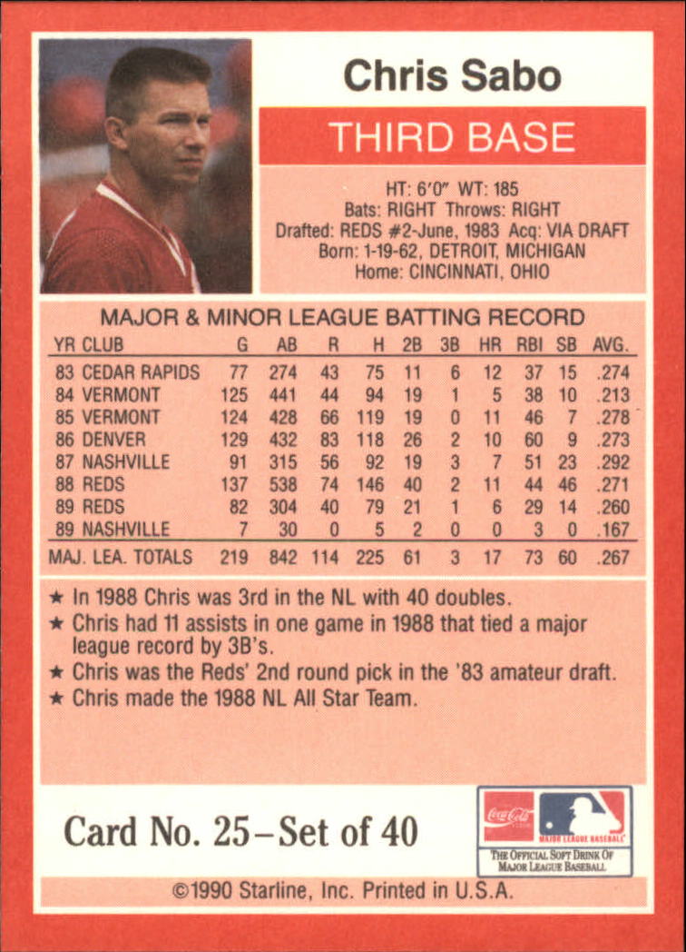 B2979- 1990 Starline Long John Baseball Cards 1-40 -You Pick- 15+ FREE US SHIP - Picture 51 of 81