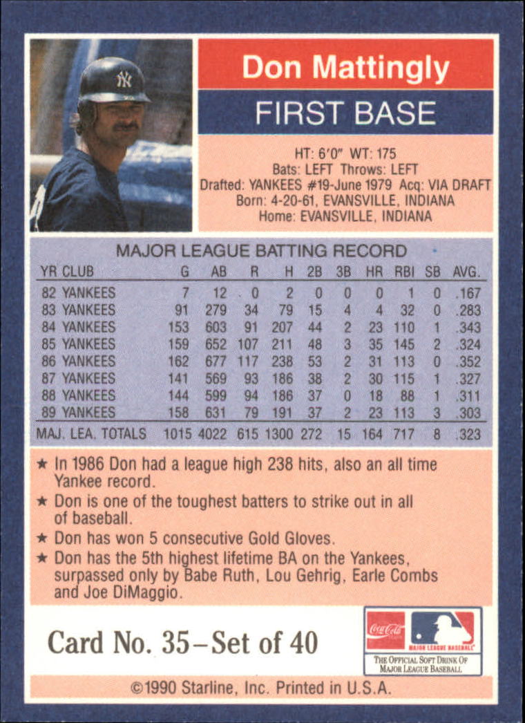 B2979- 1990 Starline Long John Baseball Cards 1-40 -You Pick- 15+ FREE US SHIP - Picture 71 of 81