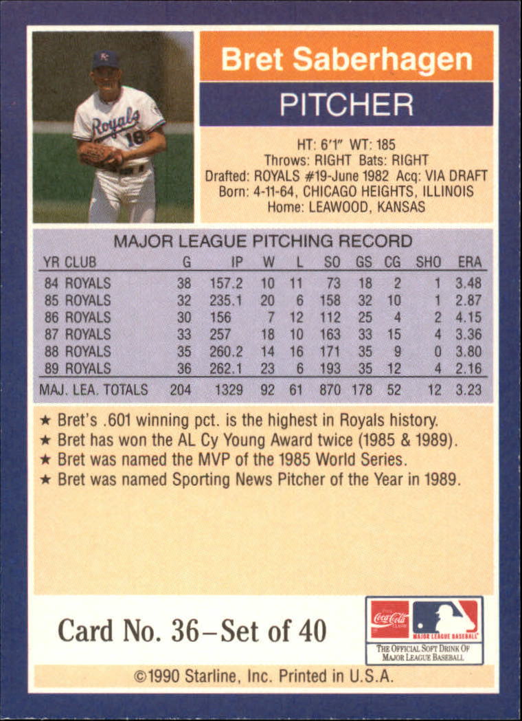 B2979- 1990 Starline Long John Baseball Cards 1-40 -You Pick- 15+ FREE US SHIP - Picture 73 of 81