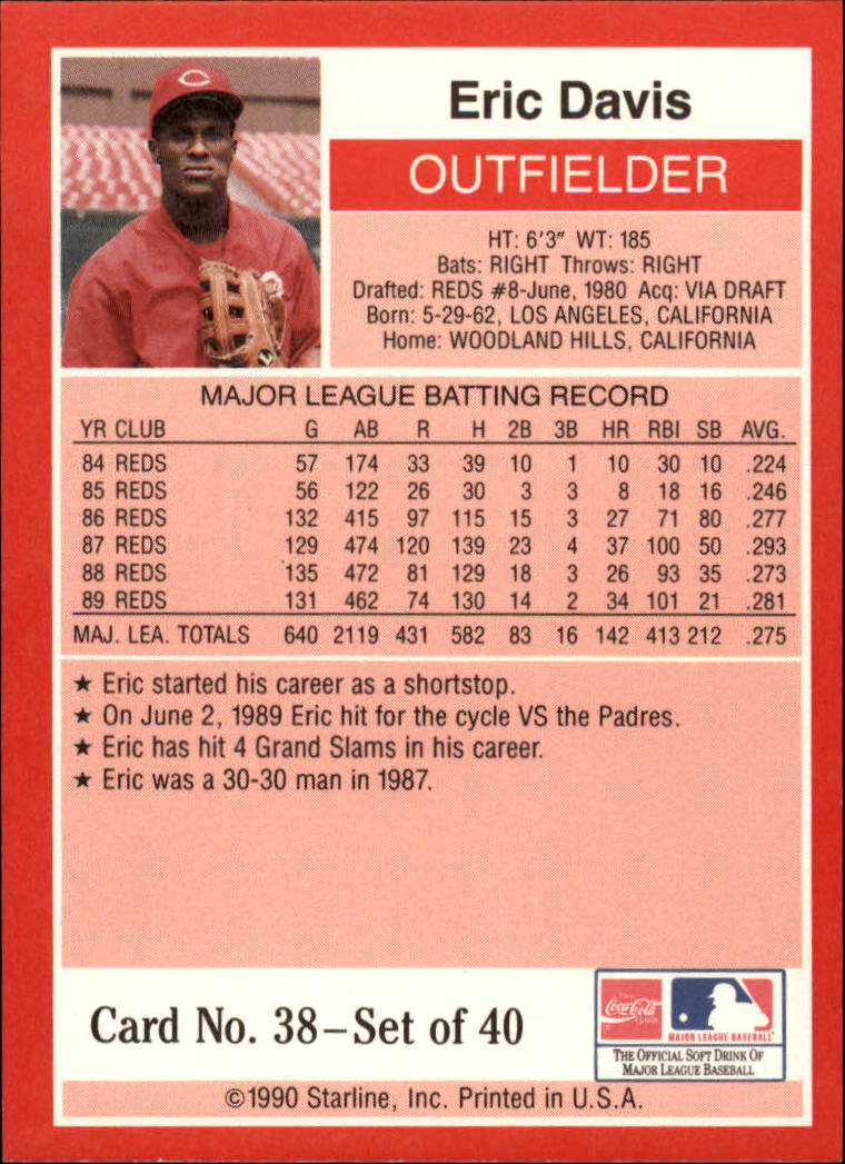 B2979- 1990 Starline Long John Baseball Cards 1-40 -You Pick- 15+ FREE US SHIP - Picture 77 of 81