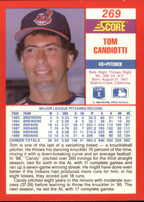 A2254- 1990 Score Baseball Cards 245-490 +Rookies -You Pick- 15+ FREE US SHIP - Picture 51 of 495