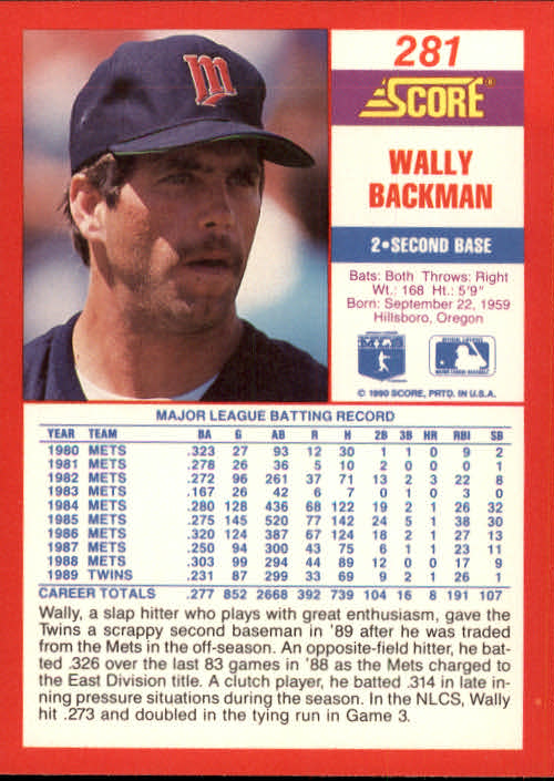 A2254- 1990 Score Baseball Cards 245-490 +Rookies -You Pick- 15+ FREE US SHIP - Picture 77 of 495
