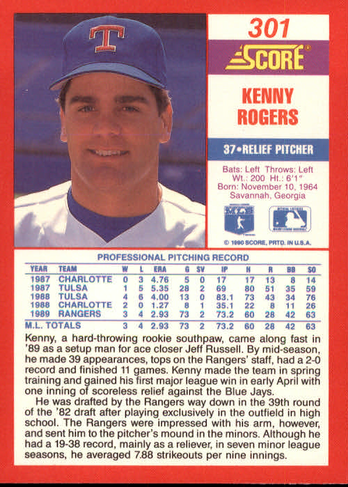 A2254- 1990 Score Baseball Cards 245-490 +Rookies -You Pick- 15+ FREE US SHIP - Picture 115 of 495