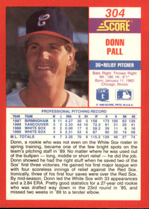 A2254- 1990 Score Baseball Cards 245-490 +Rookies -You Pick- 15+ FREE US SHIP - Picture 121 of 495