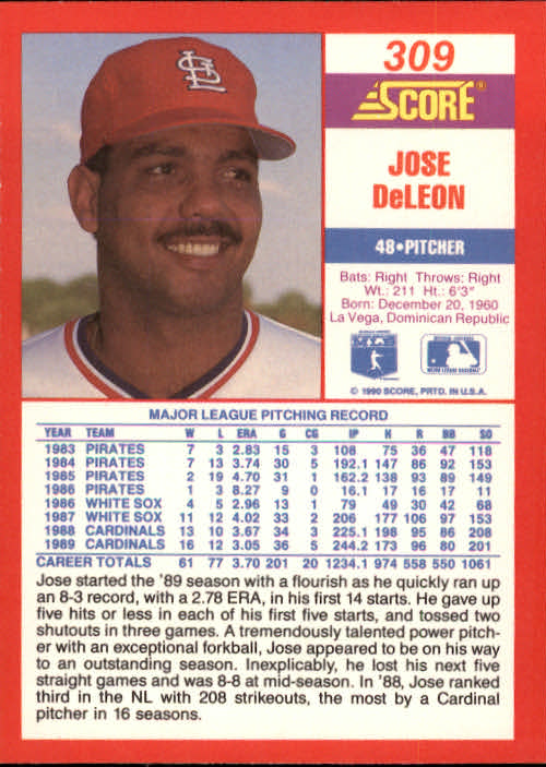 A2254- 1990 Score Baseball Cards 245-490 +Rookies -You Pick- 15+ FREE US SHIP - Picture 131 of 495