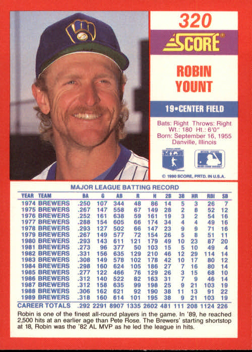 A2254- 1990 Score Baseball Cards 245-490 +Rookies -You Pick- 15+ FREE US SHIP - Picture 153 of 495