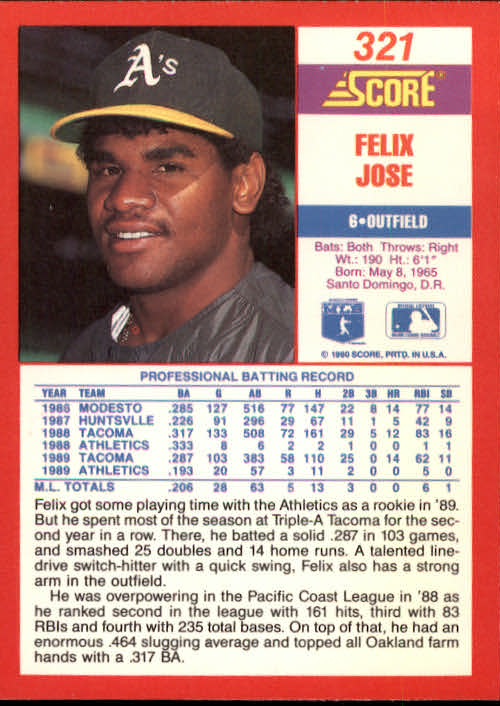 A2254- 1990 Score Baseball Cards 245-490 +Rookies -You Pick- 15+ FREE US SHIP - Picture 155 of 495
