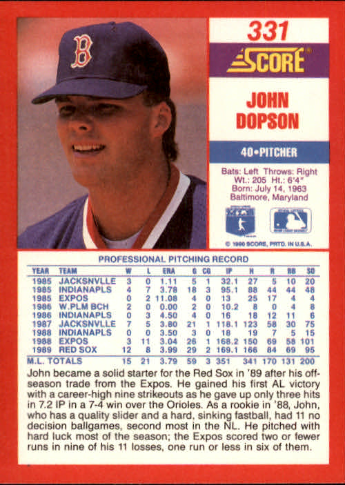 A2254- 1990 Score Baseball Cards 245-490 +Rookies -You Pick- 15+ FREE US SHIP - Picture 175 of 495