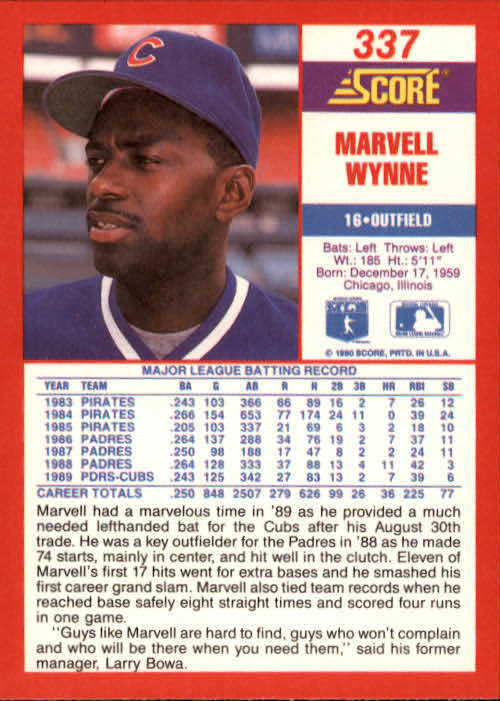 A2254- 1990 Score Baseball Cards 245-490 +Rookies -You Pick- 15+ FREE US SHIP - Picture 187 of 495