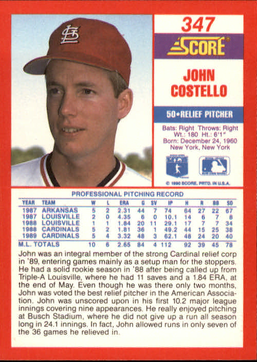 A2254- 1990 Score Baseball Cards 245-490 +Rookies -You Pick- 15+ FREE US SHIP - Picture 207 of 495