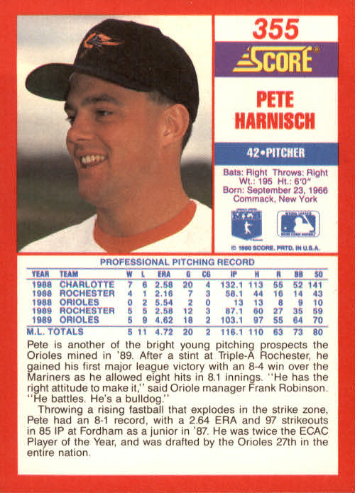 A2254- 1990 Score Baseball Cards 245-490 +Rookies -You Pick- 15+ FREE US SHIP - Picture 223 of 495