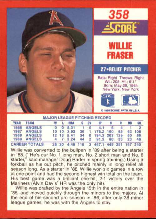 A2254- 1990 Score Baseball Cards 245-490 +Rookies -You Pick- 15+ FREE US SHIP - Picture 229 of 495