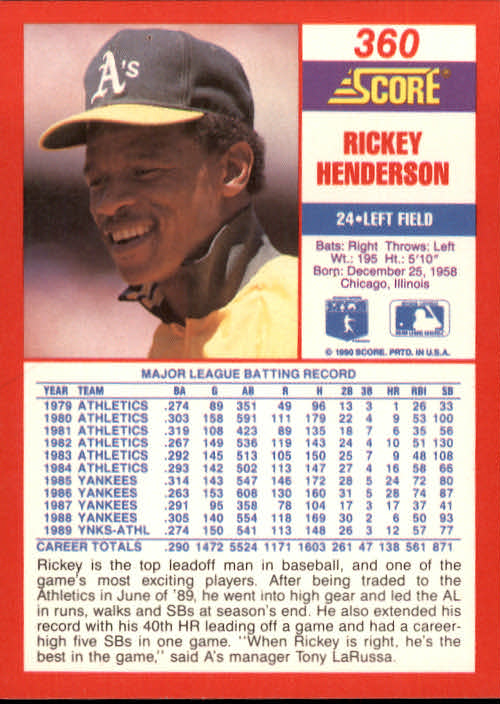 A2254- 1990 Score Baseball Cards 245-490 +Rookies -You Pick- 15+ FREE US SHIP - Picture 233 of 495