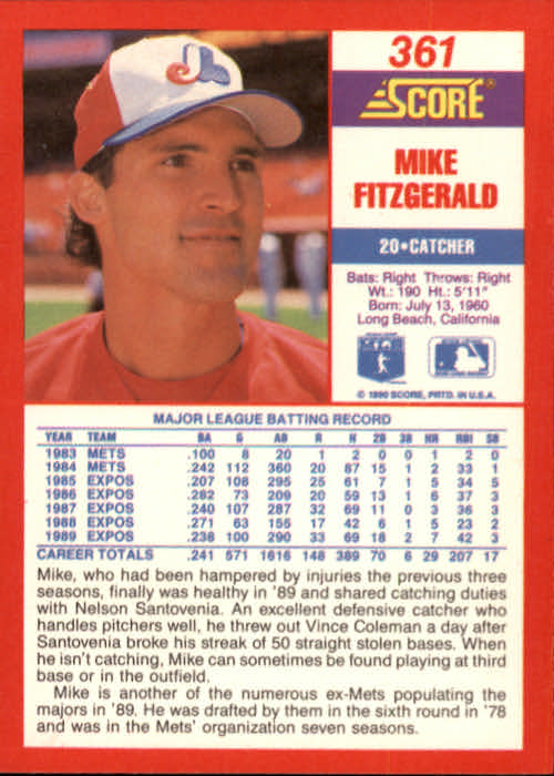 A2254- 1990 Score Baseball Cards 245-490 +Rookies -You Pick- 15+ FREE US SHIP - Picture 235 of 495