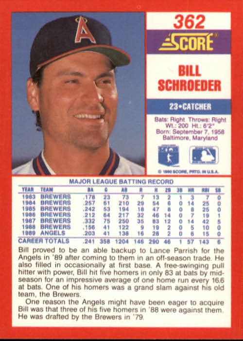 A2254- 1990 Score Baseball Cards 245-490 +Rookies -You Pick- 15+ FREE US SHIP - Picture 237 of 495