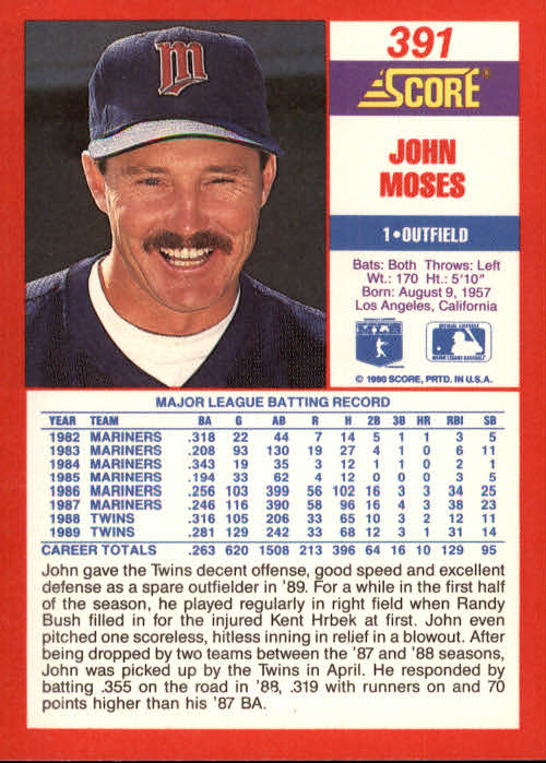 A2254- 1990 Score Baseball Cards 245-490 +Rookies -You Pick- 15+ FREE US SHIP - Picture 295 of 495