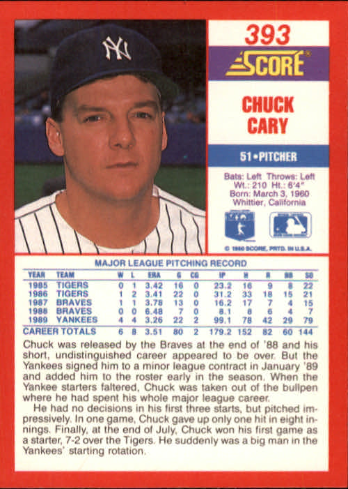 A2254- 1990 Score Baseball Cards 245-490 +Rookies -You Pick- 15+ FREE US SHIP - Picture 299 of 495