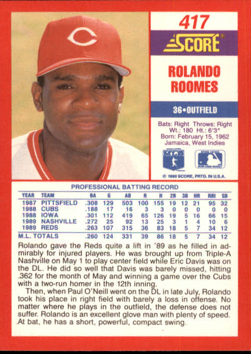 A2254- 1990 Score Baseball Cards 245-490 +Rookies -You Pick- 15+ FREE US SHIP - Picture 347 of 495