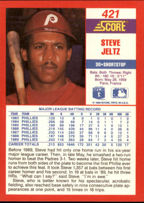A2254- 1990 Score Baseball Cards 245-490 +Rookies -You Pick- 15+ FREE US SHIP - Picture 355 of 495