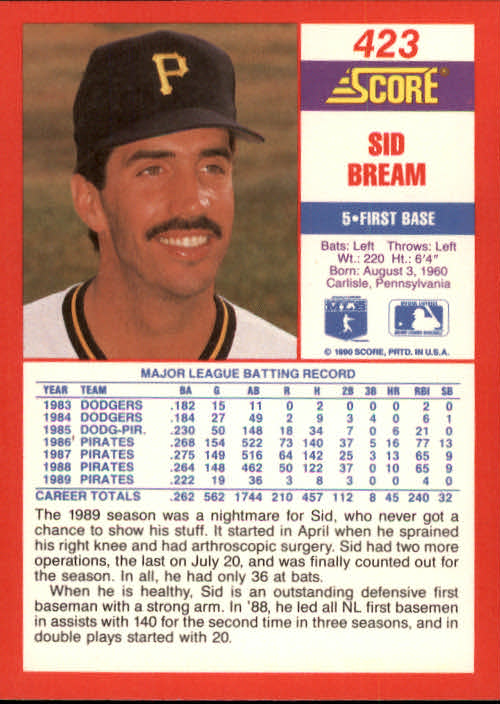 A2254- 1990 Score Baseball Cards 245-490 +Rookies -You Pick- 15+ FREE US SHIP - Picture 359 of 495