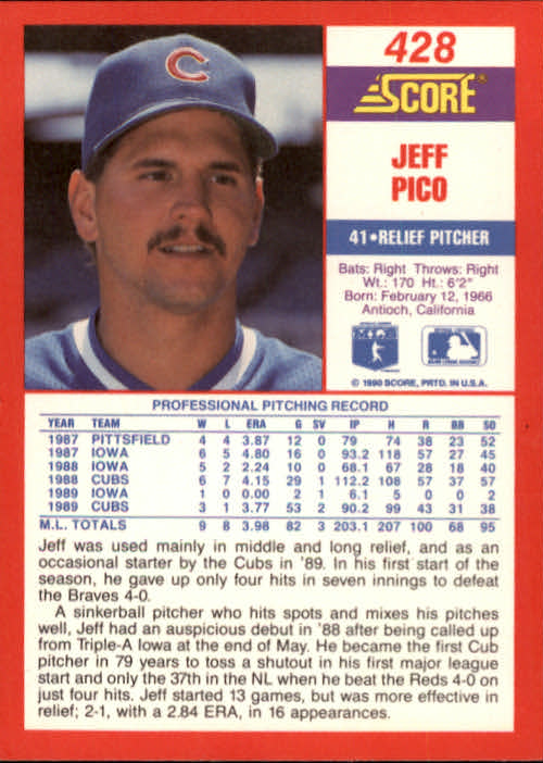 A2254- 1990 Score Baseball Cards 245-490 +Rookies -You Pick- 15+ FREE US SHIP - Picture 369 of 495