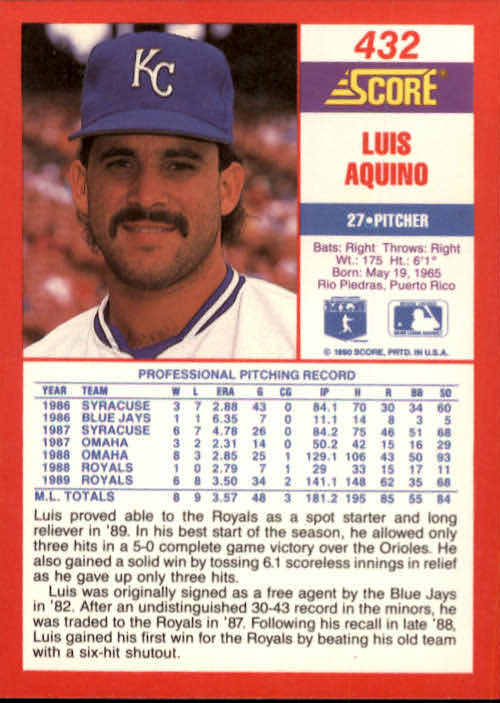 A2254- 1990 Score Baseball Cards 245-490 +Rookies -You Pick- 15+ FREE US SHIP - Picture 377 of 495